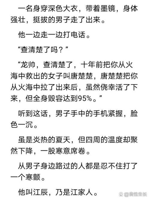 江辰唐楚楚全文免费阅读_江辰唐楚楚小说无弹窗大结局