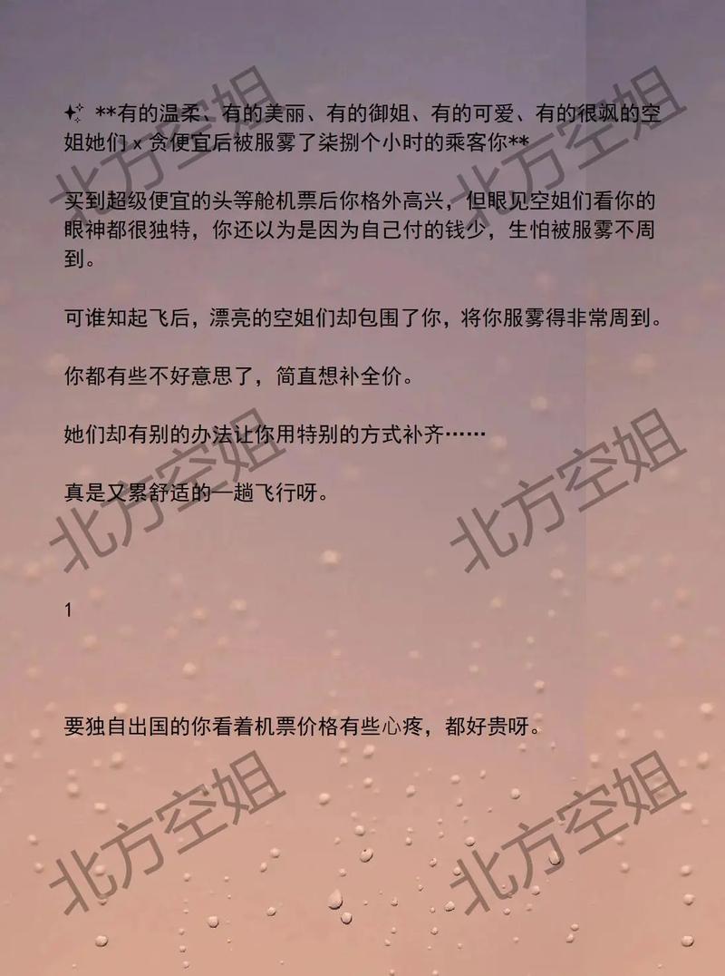 空姐情欲小说精选:云端之上的隐秘爱恋